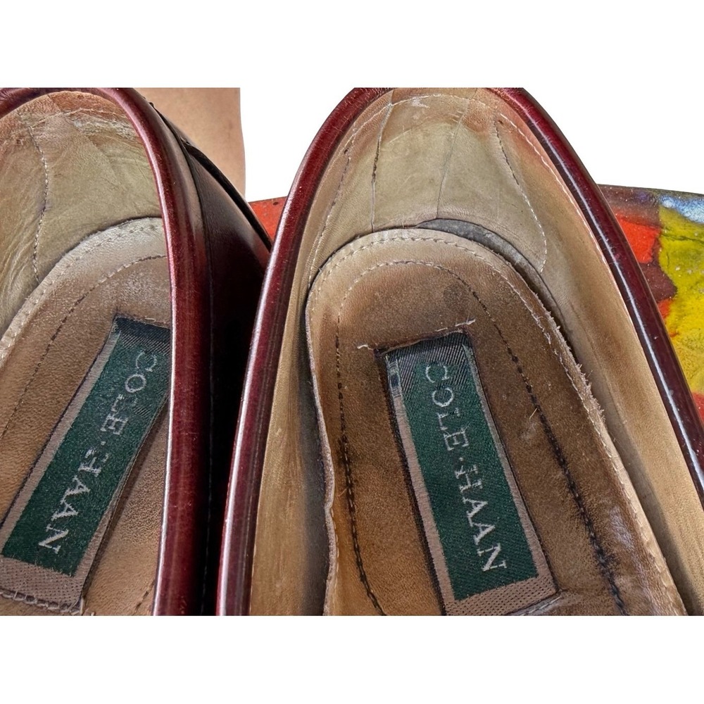 Cole Haan Burgundy Oxblood Tassel Kiltie‎ Loafers Men's 9 - Picture 7 of 7